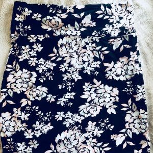 Floral bodycon skirt